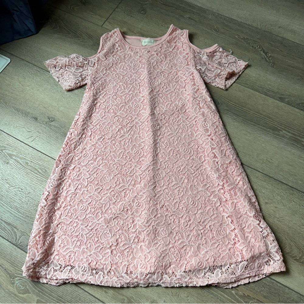 Btween Cold Shoulder Lace Swing Dress - Picture 2 of 7